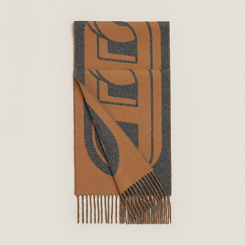 Maillons TGM scarf - Brown | Hermès UK